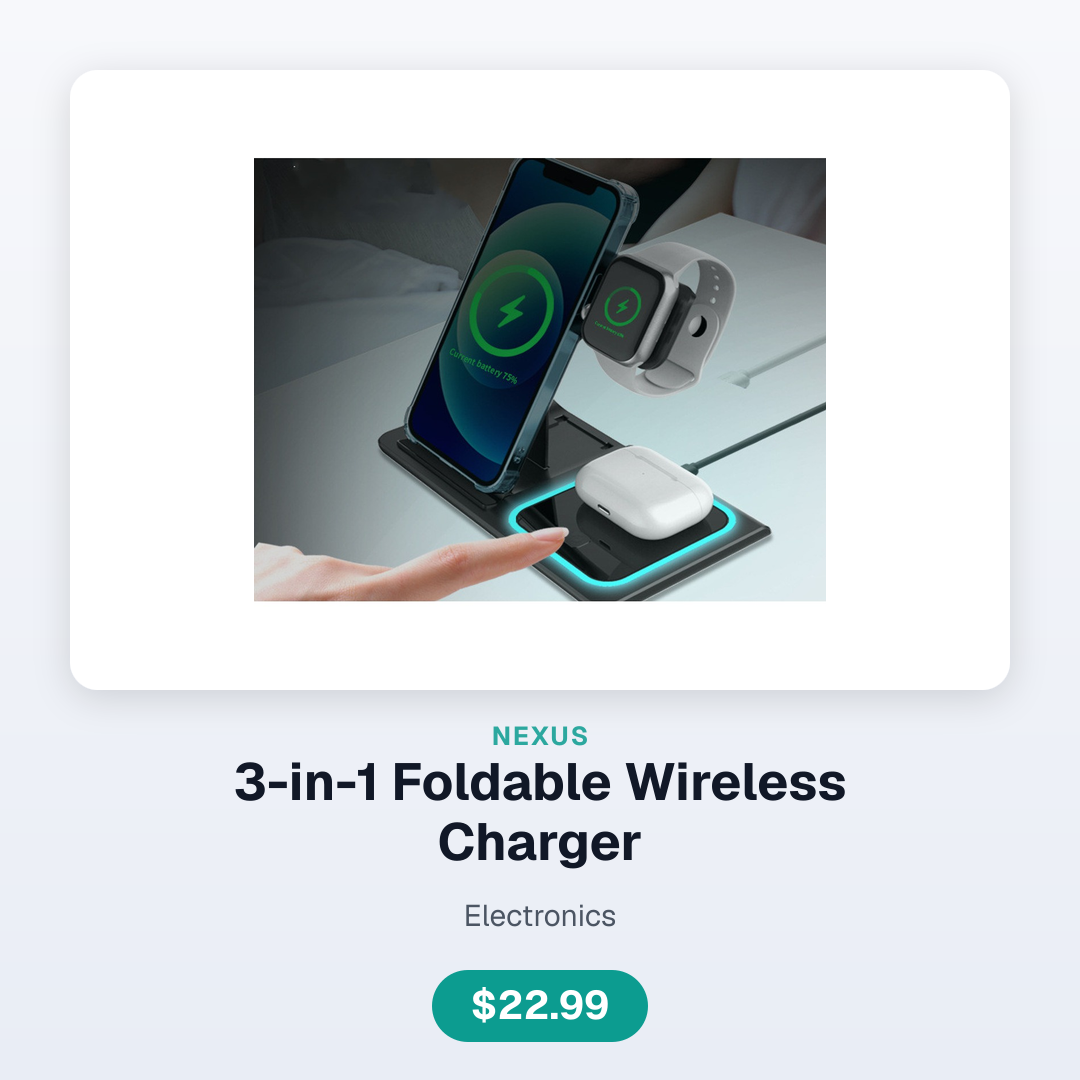3-in-1 Foldable Wireless Charger — hero