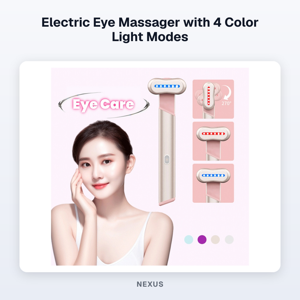 Electric Eye Massager with 4 Color Light Modes — features