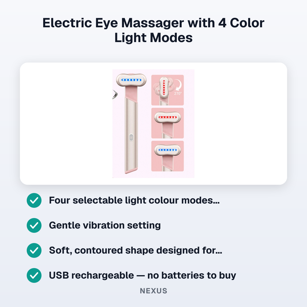 Electric Eye Massager with 4 Color Light Modes — features
